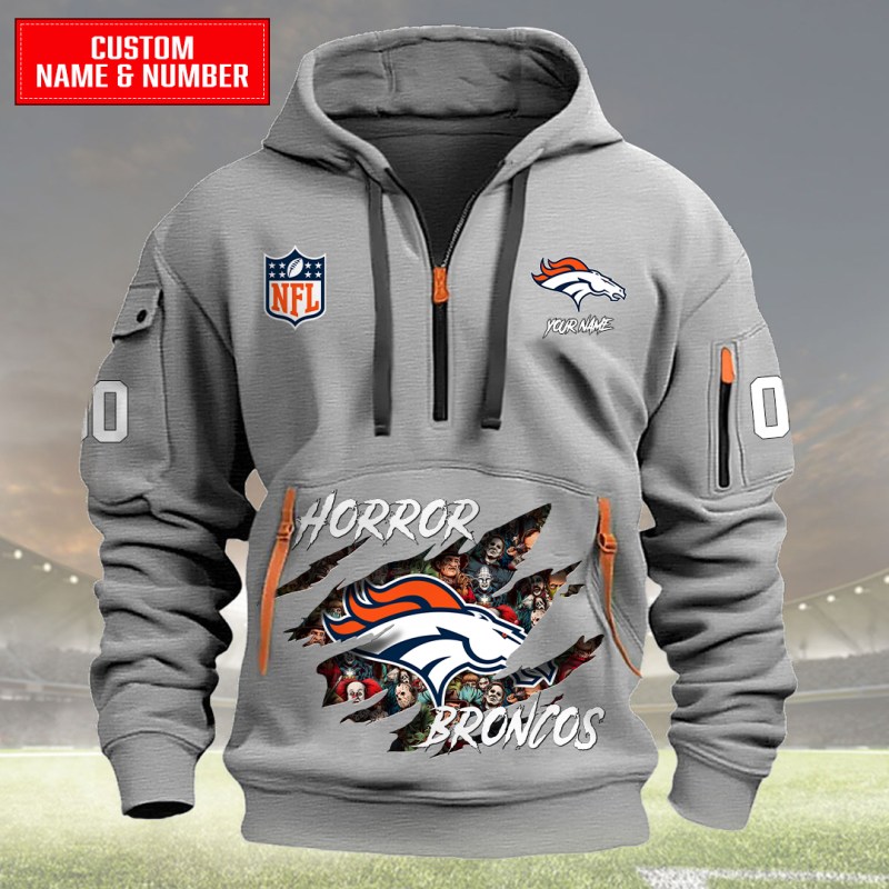 Denver Broncos Hoodie Light Gray