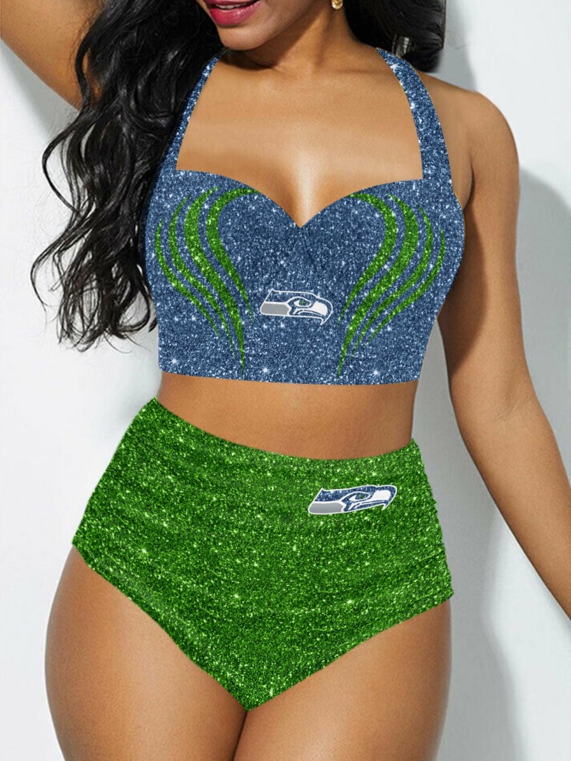 Seattle Seahawks Sexy Print Bikini Swimsuit