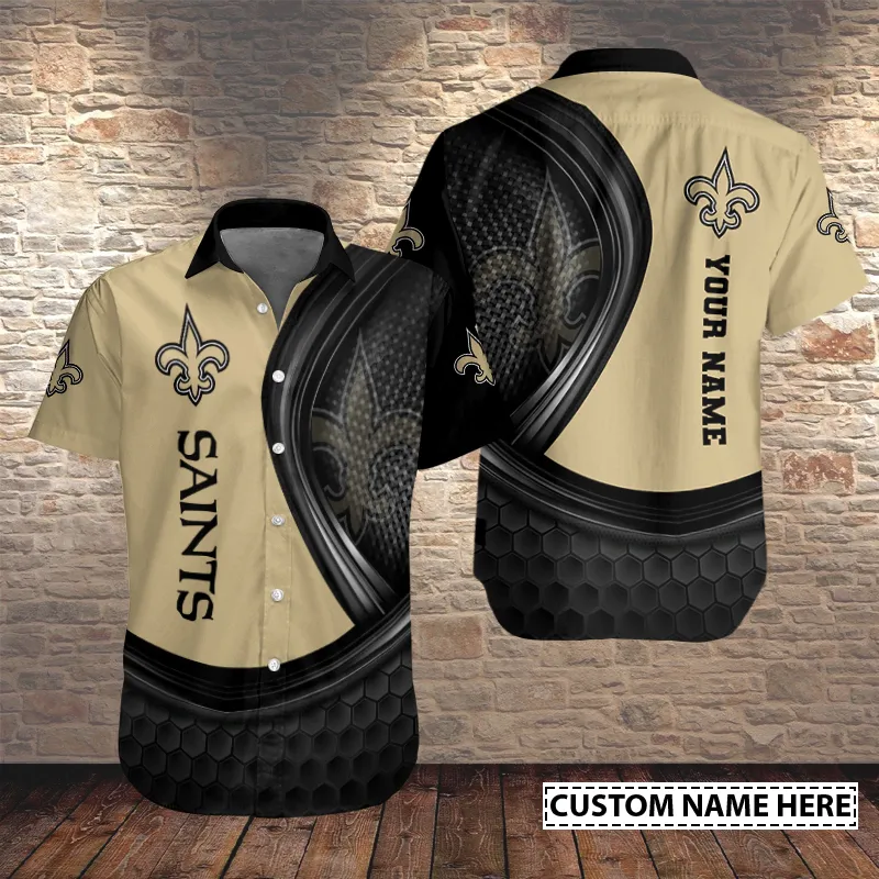 New Orleans Saints Personalized Button Shirt