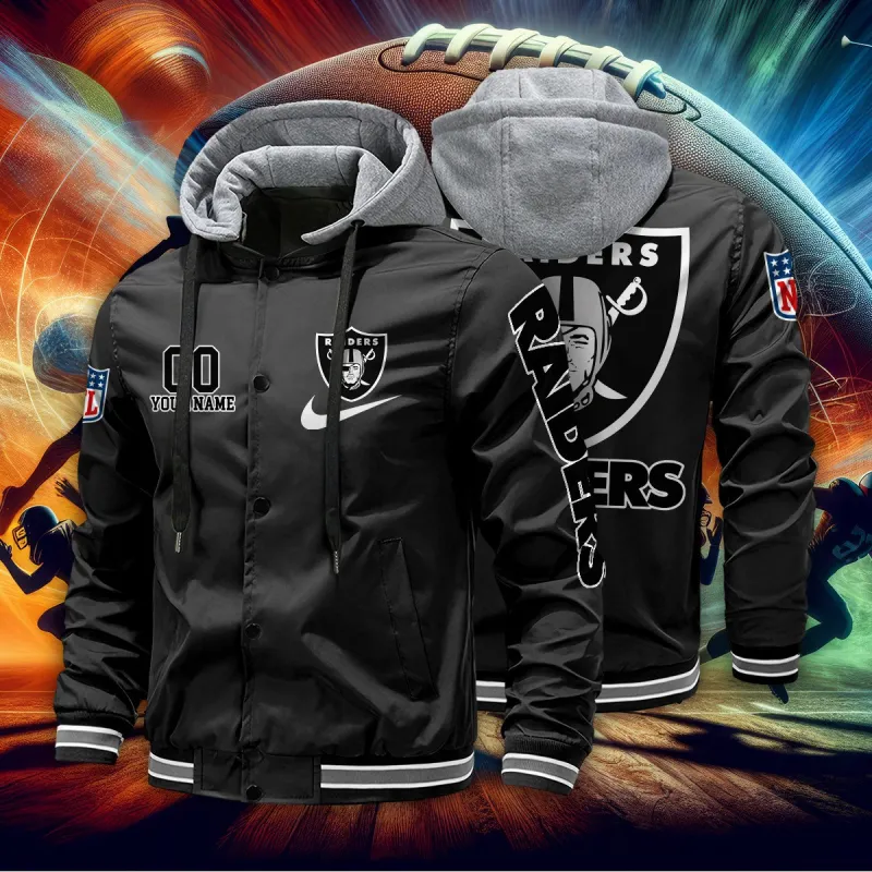 Las Vegas Raiders Personalized Baseball Jacket