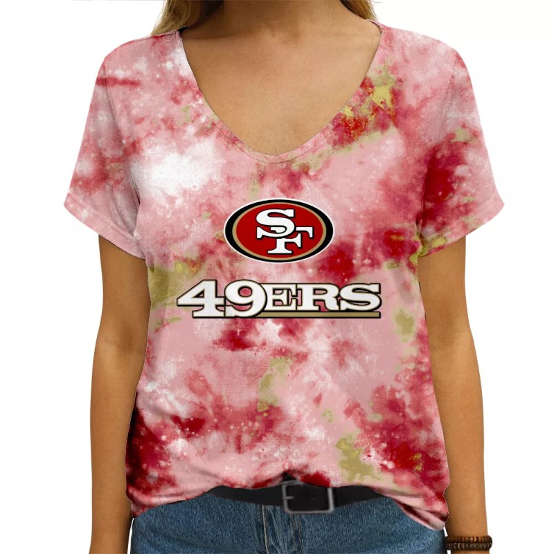 San Francisco 49ers V-neck Women T-shirt