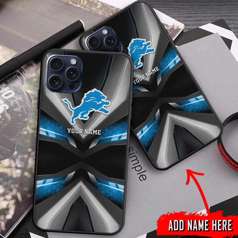 Detroit Lions Personalized Phone Case - Side View