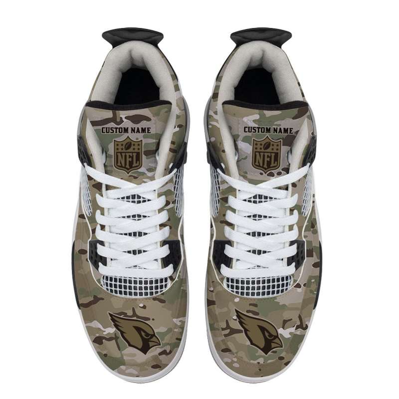 Personalized AJ4 Sneakers for Cardinals Fans