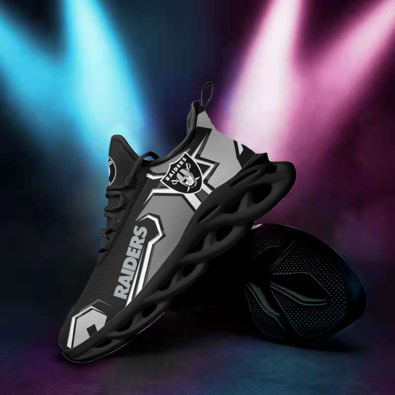 Las Vegas Raiders Yezy Running Sneakers Back View