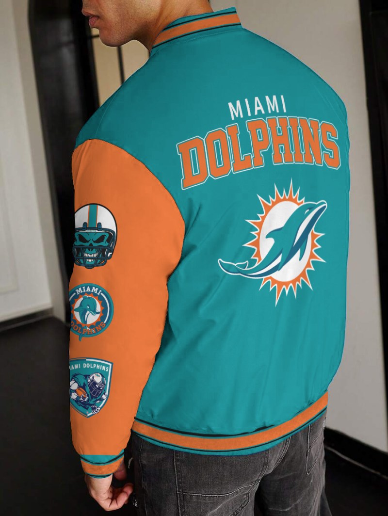 Miami Dolphins Varsity Jacket - Back View