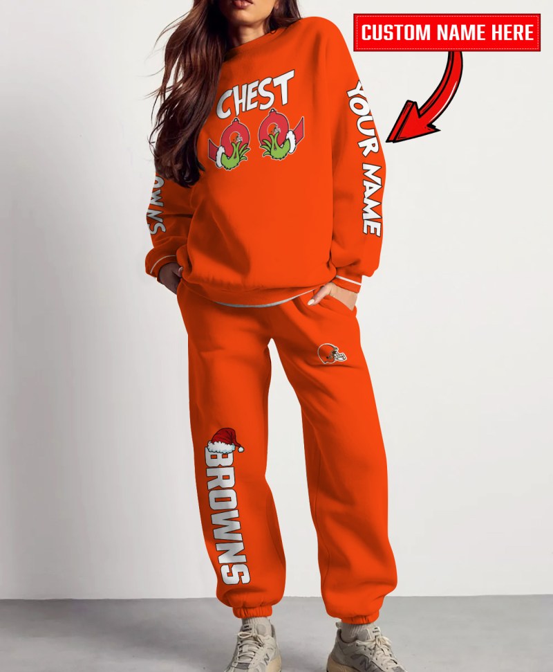 Cleveland Browns Christmas Collection Sweatshirt and Sweatpants