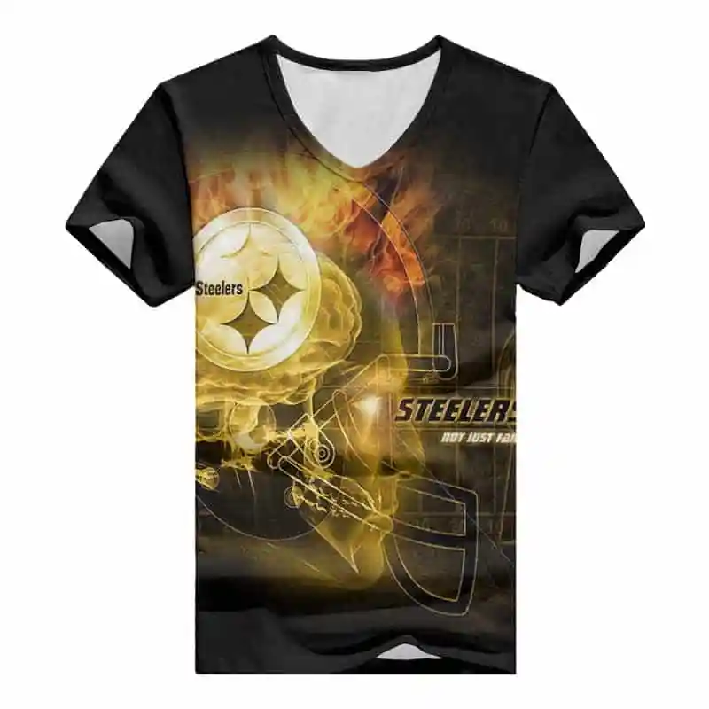 Stylish Pittsburgh Steelers Women's V-neck Tee
