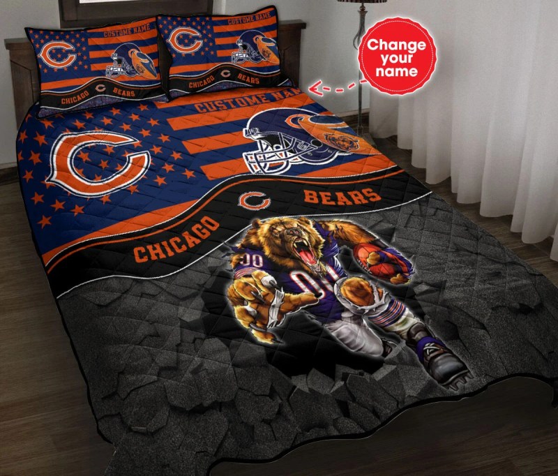 Chicago Bears Personalized Quilt Set