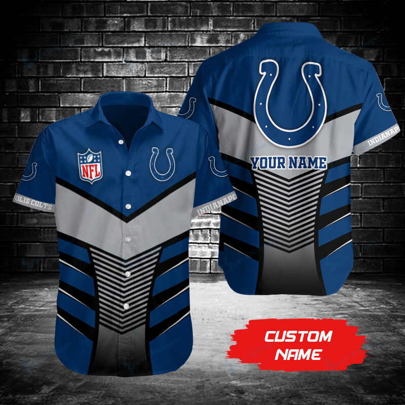 Sizing Chart for Indianapolis Colts Personalized Button Shirt