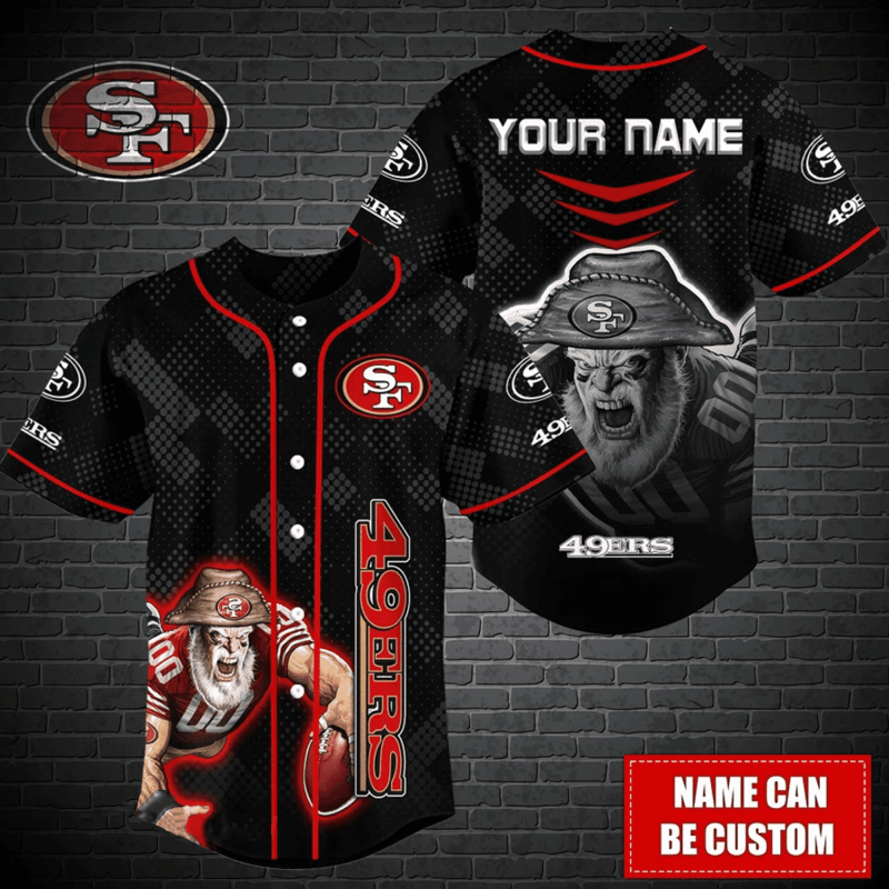 San Francisco 49ers Personalized Baseball Jersey