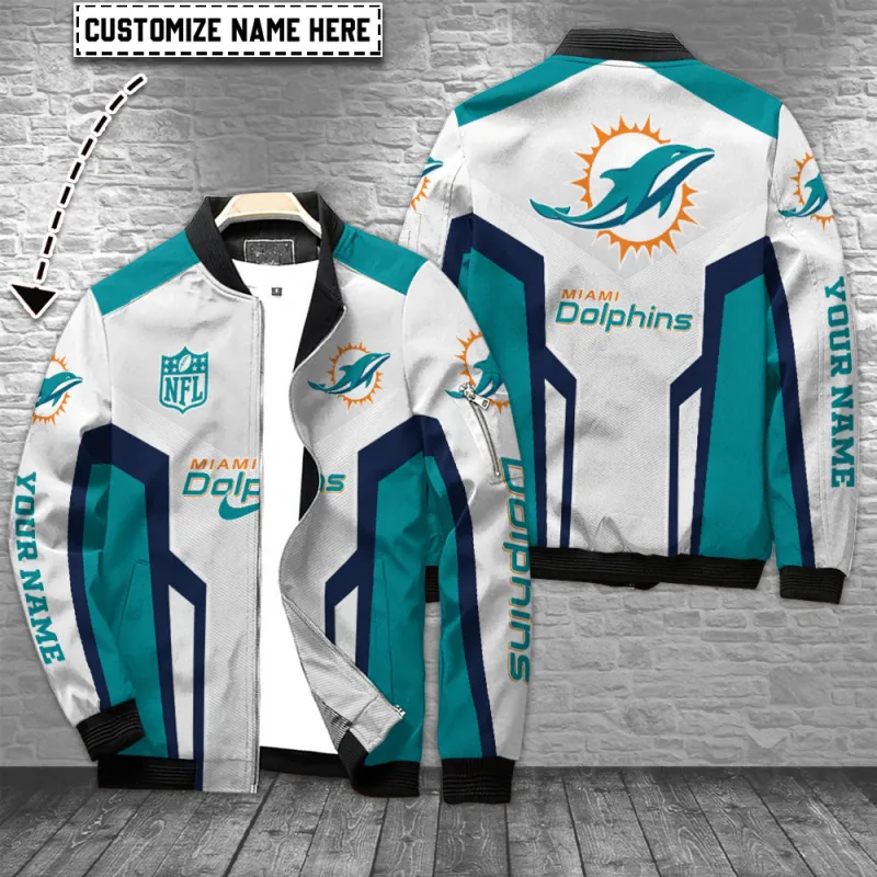 Miami Dolphins Personalized Bomber Jacket