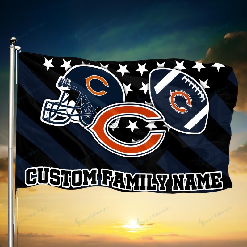 Chicago Bears Personalized Flag