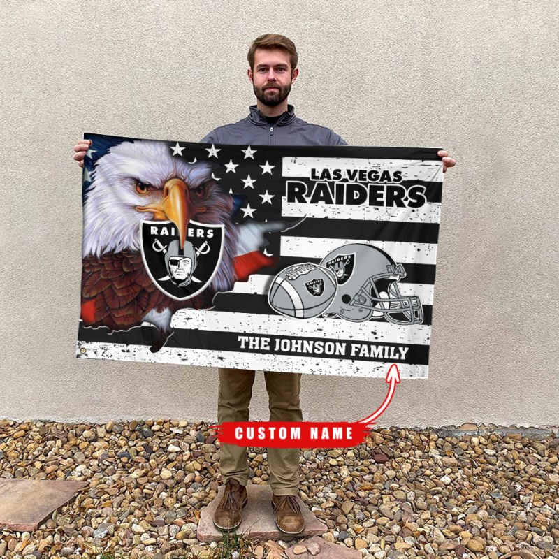 Las Vegas Raiders Flag with Custom Name