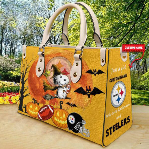 Pittsburgh Steelers Halloween Leather Hand Bag
