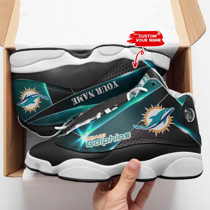Miami Dolphins Personalized AJD13 Sneakers