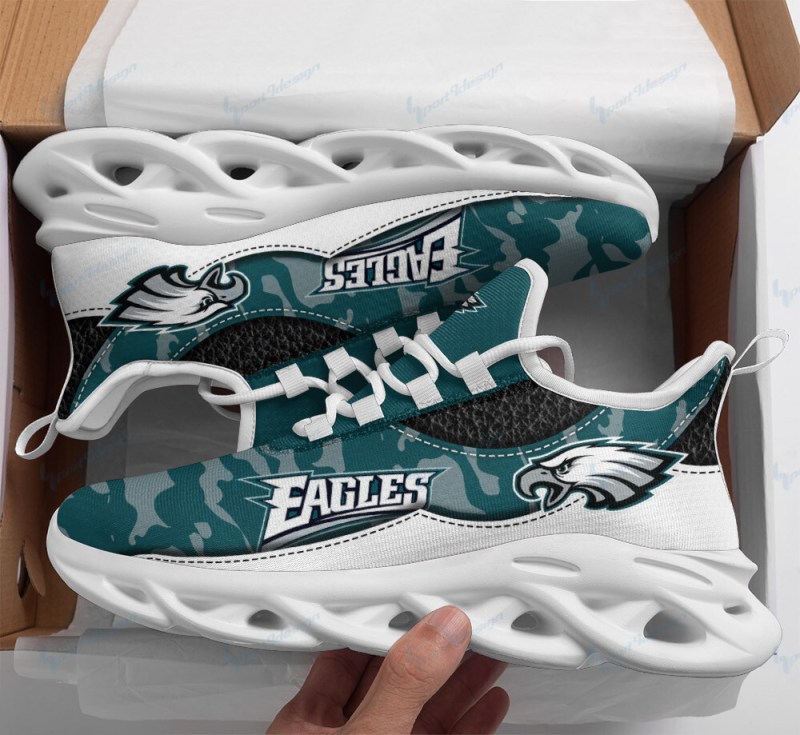 Philadelphia Eagles Yeezy Running Sneakers Back View