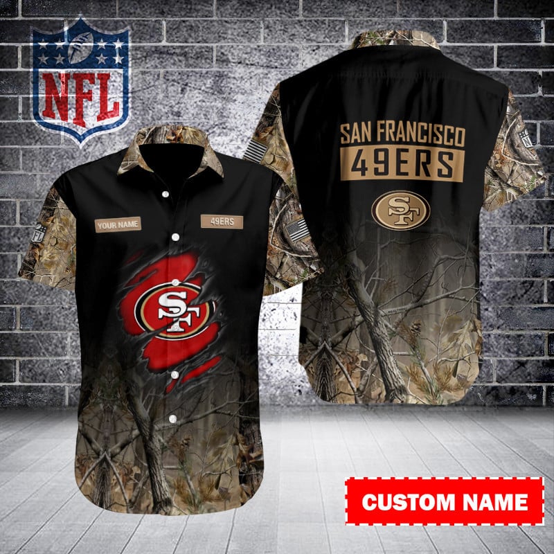 San Francisco 49ers Personalized Button Shirt Sizing Chart