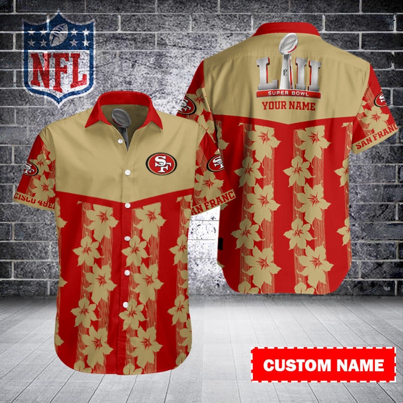 San Francisco 49ers Personalized Button Shirt Sizing Chart
