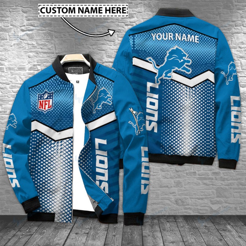 Detroit Lions Personalized Bomber Jacket