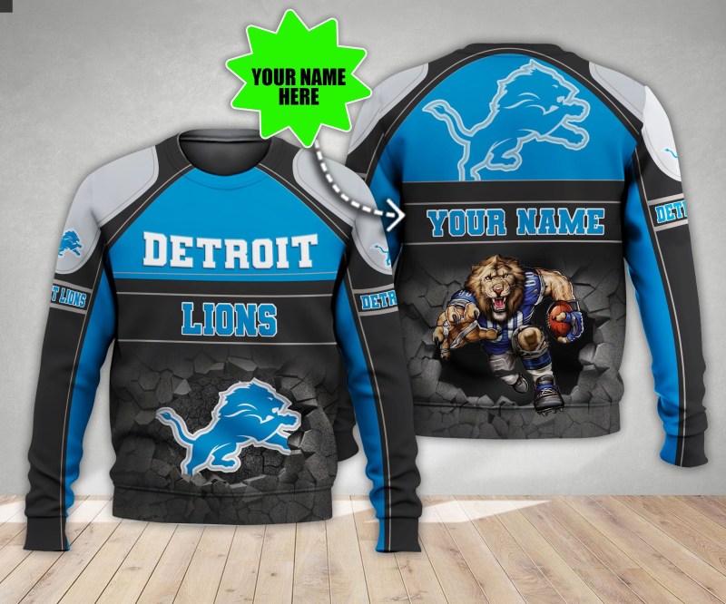 Detroit Lions Personalized Ugly Christmas Sweater