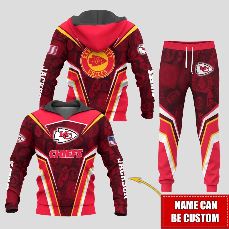 Kansas City Chiefs Personalized Hoodie and Joggers