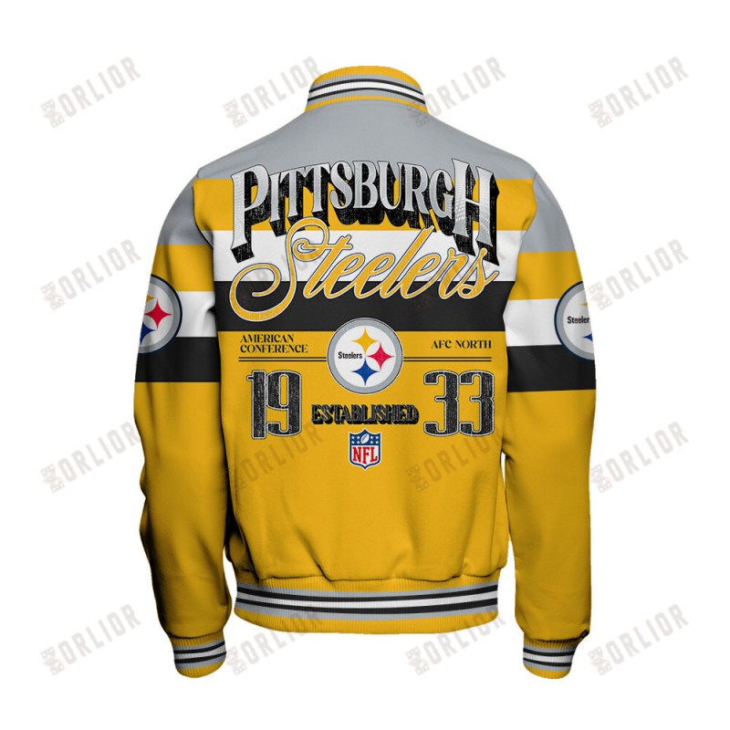 Pittsburgh Steelers Varsity Jacket Image 3