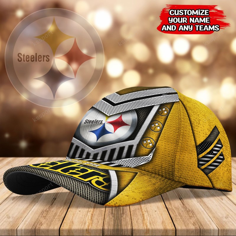 Pittsburgh Steelers Personalized Classic Cap Side View