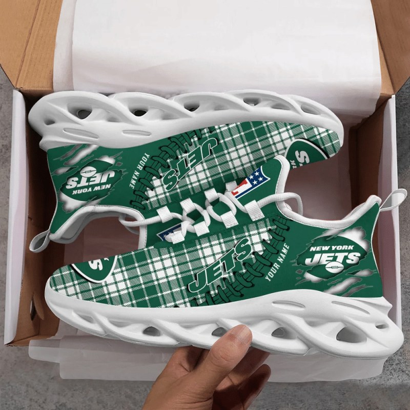 New York Jets Personalized Yezy Running Sneakers