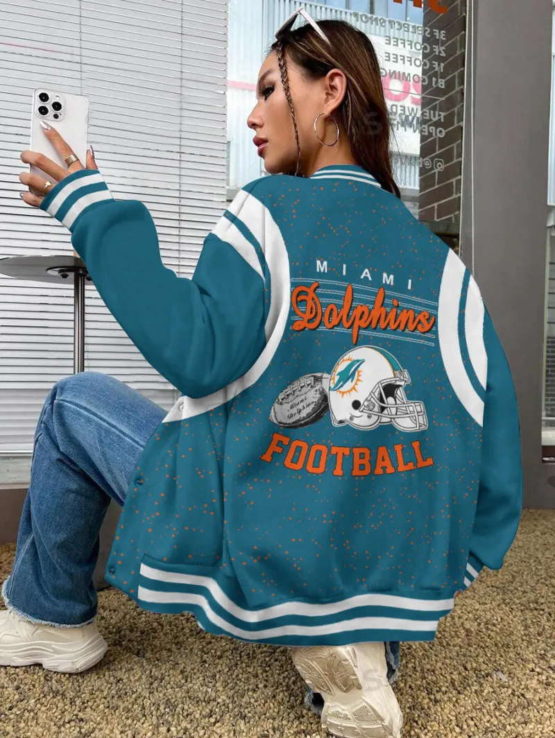 Miami Dolphins Varsity Jacket - Side View
