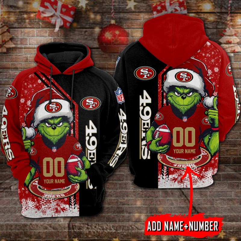 San Francisco 49ers Personalized Christmas Hoodie Image 1