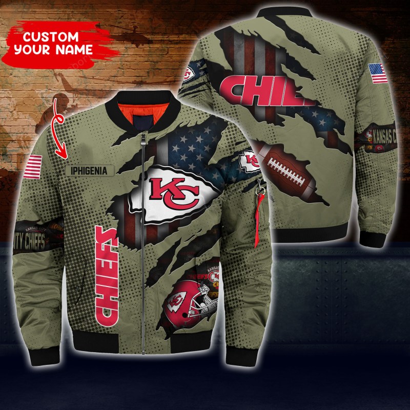 Kansas City Chiefs Personalized Bomber Jacket