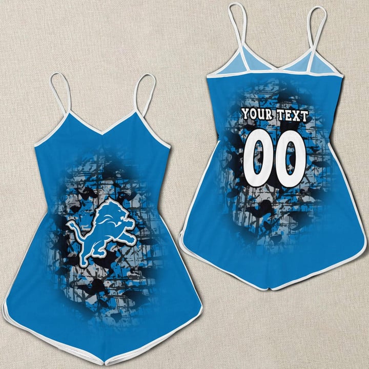 Detroit Lions 3D Printed Women's Romper Jumpsuit