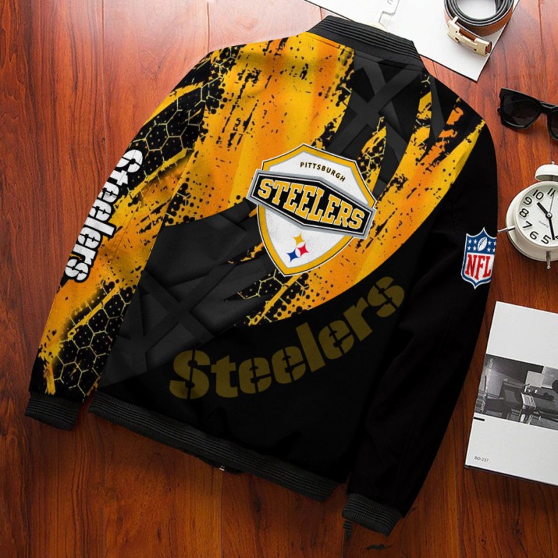 Pittsburgh Steelers Bomber Jacket Side View