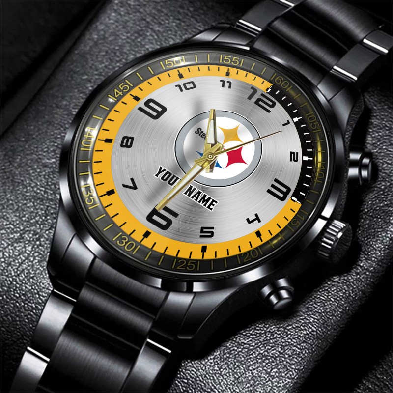 Pittsburgh Steelers Black Fashion Watch - Game Day Outfit