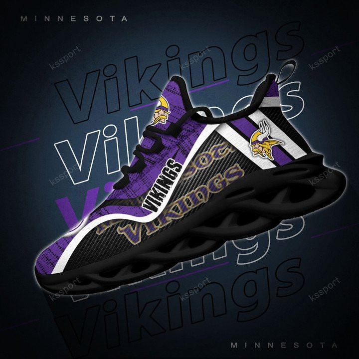 Minnesota Vikings Yezy Running Sneakers - Back View