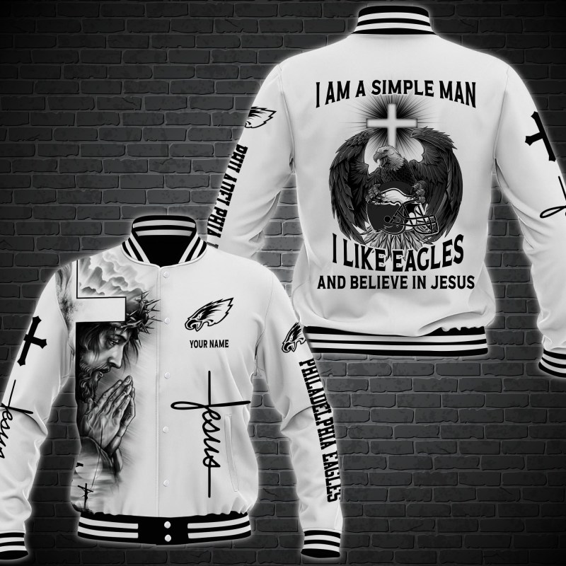 Philadelphia Eagles Personalized Baseball Jacket