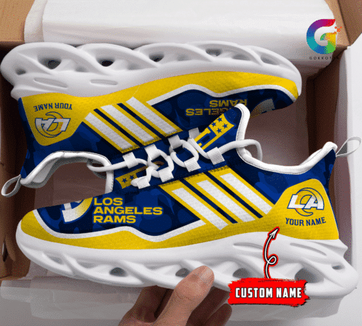 Los Angeles Rams Personalized Yezy Running Sneakers 1