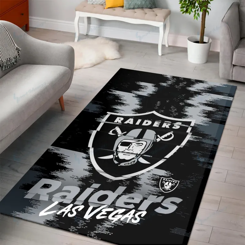 Las Vegas Raiders Premium Rectangle Rug Detail