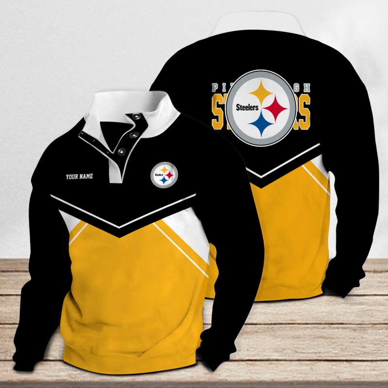 Pittsburgh Steelers Casual Colorful Stand Collar Sweatshirt