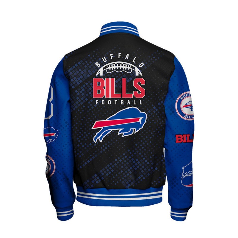 Buffalo Bills Varsity Jacket Side View