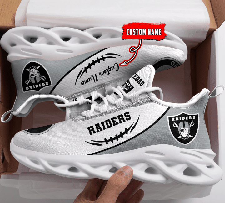 Las Vegas Raiders Personalized Yezy Running Sneakers