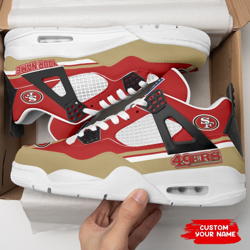 San Francisco 49ers AJ4 Sneaker Top View