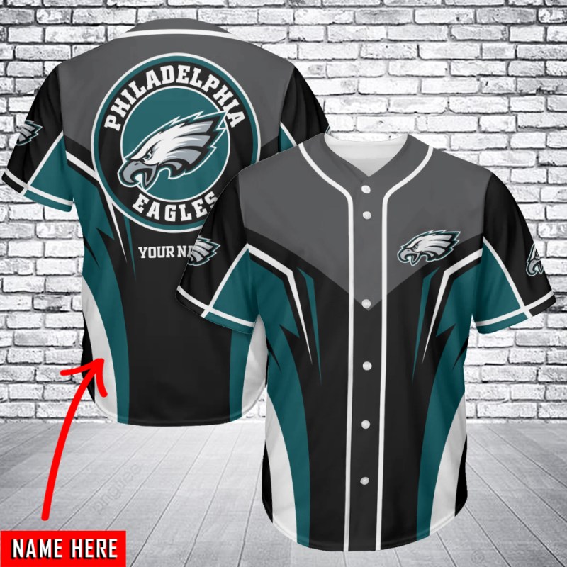 Philadelphia Eagles Personalized Baseball Jersey