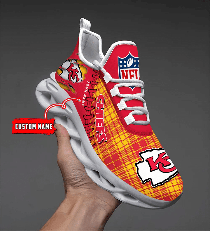 Kansas City Chiefs Yeezy Sneakers - Side View