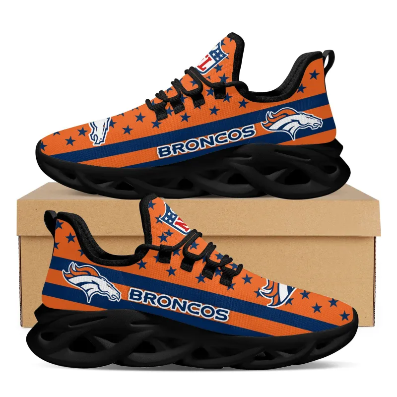 Denver Broncos Yezy Running Sneakers Detailed View