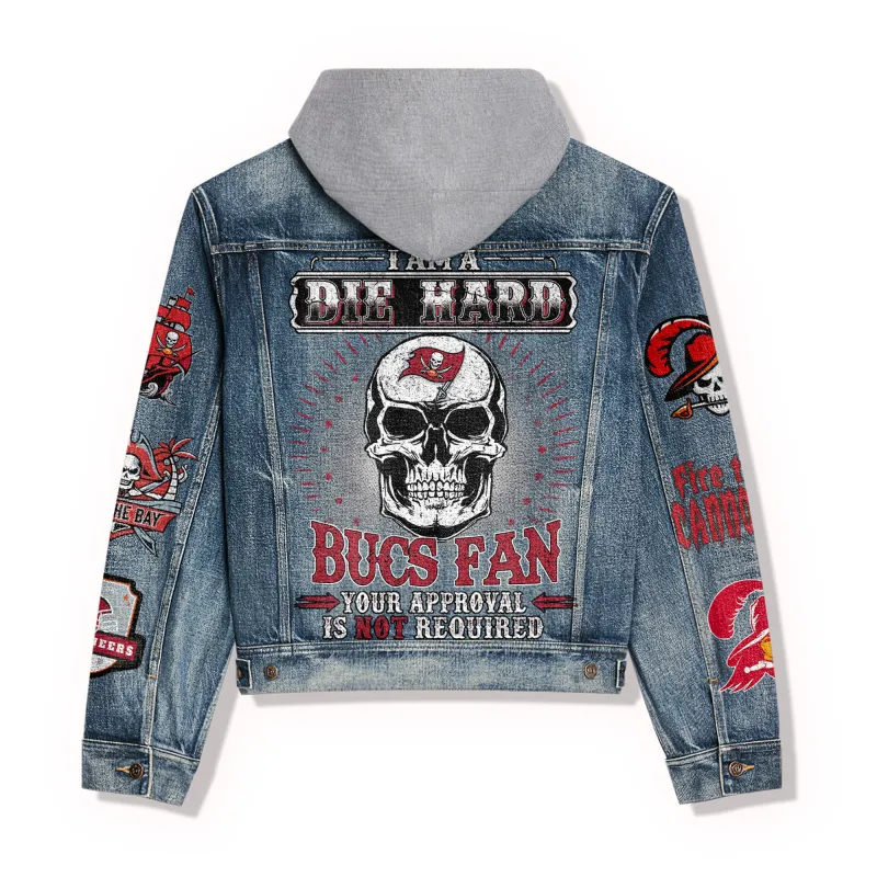Tampa Bay Buccaneers Premium Hooded Denim Jacket