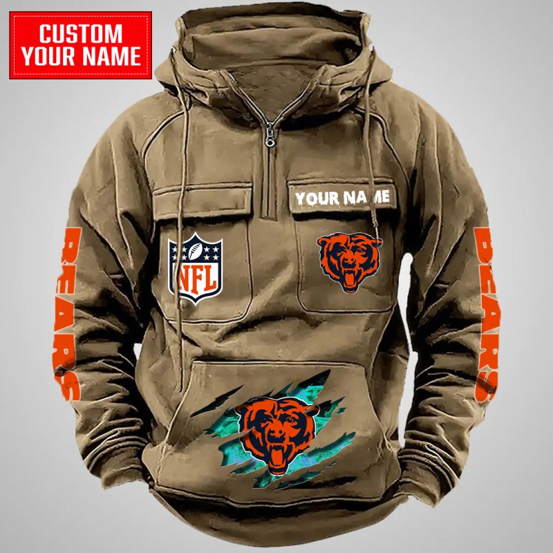 Chicago Bears Hoodie Khaki