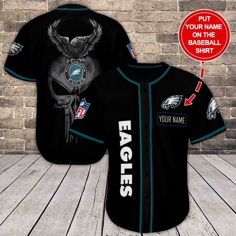 Personalized Philadelphia Eagles Baseball Jersey
