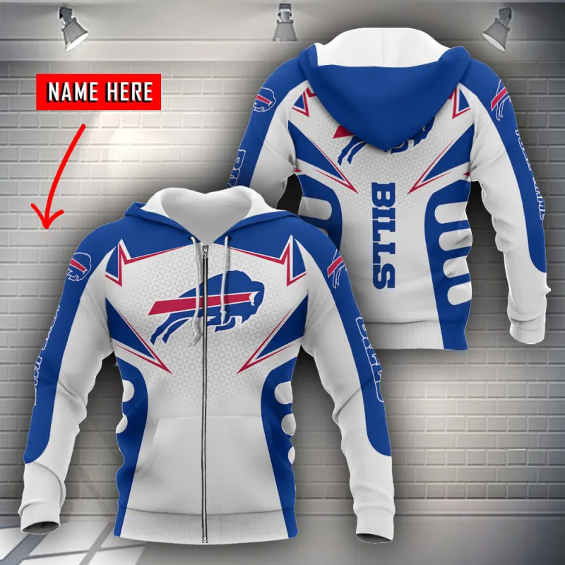 Buffalo Bills Personalized Hoodie Back View