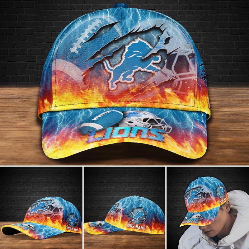 Detroit Lions Personalized Classic Cap